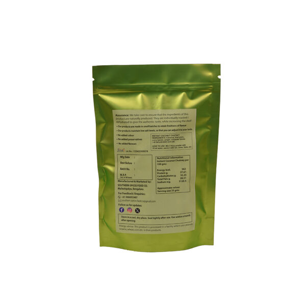 Instant Coconut chutney 225 gms